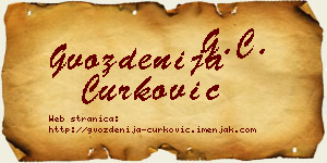 Gvozdenija Ćurković vizit kartica